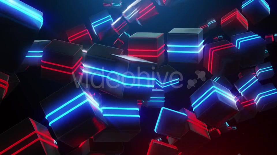 Abstract Blue and Red Neon Squares Videohive 19976369 Motion Graphics Image 8