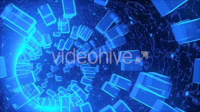 Abstract Blue Hardware Tunnel High Technology Videohive 20924575 Motion Graphics Image 2