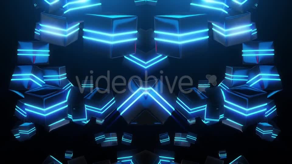 Abstract Blue Neon Squares Videohive 19976372 Motion Graphics Image 1