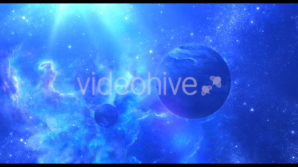 Abstract Blue Space Background with Planets and Shine of Star Videohive 20901237 Motion Graphics Image 1