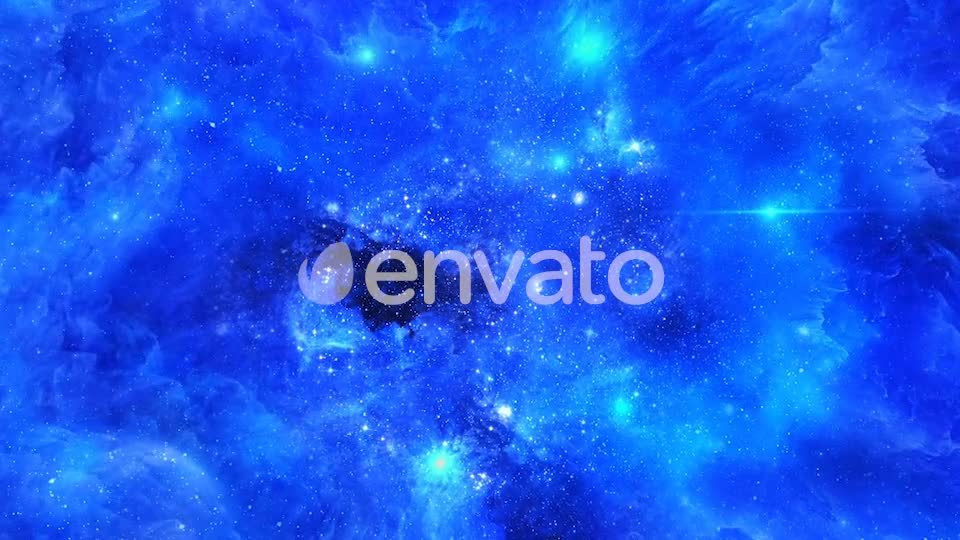 Abstract Blue Space Nebula and Bright Stars Videohive 21911730 Motion Graphics Image 1