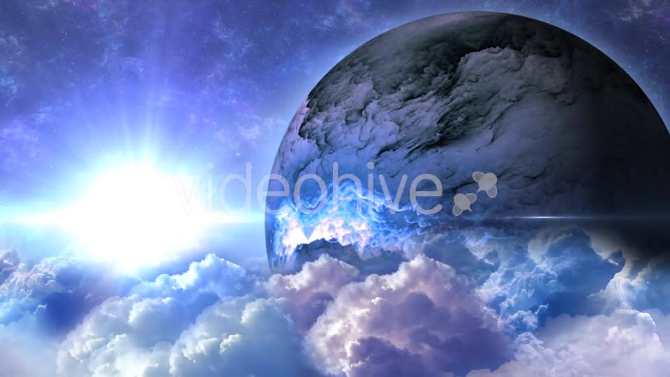 Abstract Clouds in Space with Planet and Shine Star Videohive 21059530 Motion Graphics Image 1