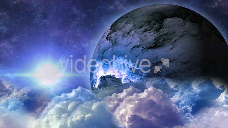 Abstract Clouds in Space with Planet and Shine Star Videohive 21059530 Motion Graphics Image 2