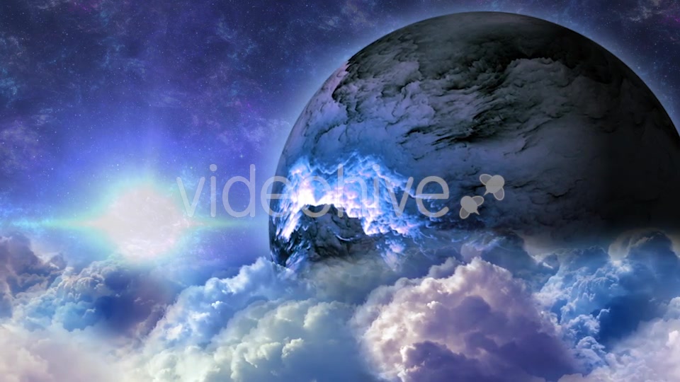 Abstract Clouds in Space with Planet and Shine Star Videohive 21059530 Motion Graphics Image 3