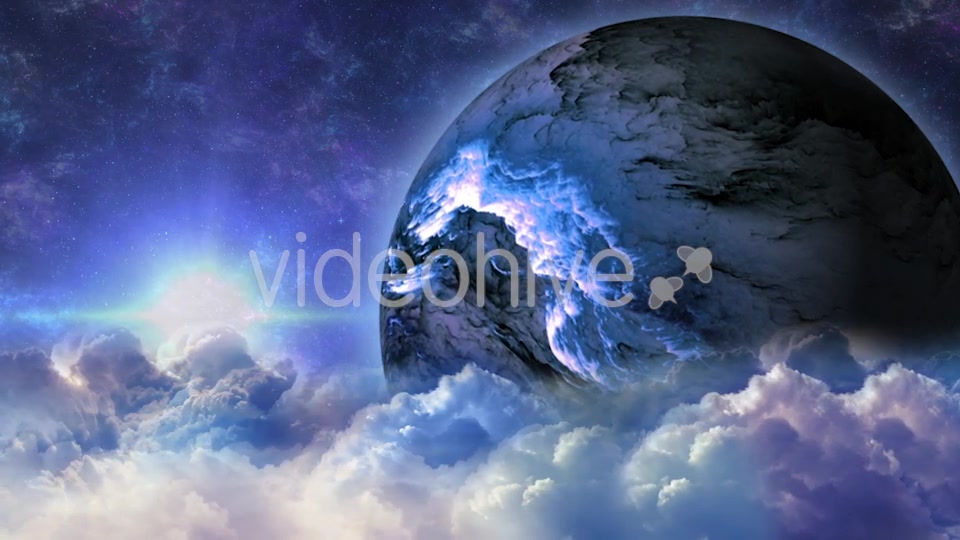 Abstract Clouds in Space with Planet and Shine Star Videohive 21059530 Motion Graphics Image 6