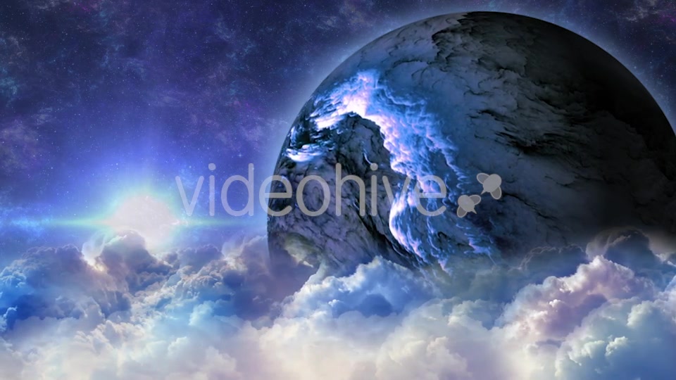 Abstract Clouds in Space with Planet and Shine Star Videohive 21059530 Motion Graphics Image 8