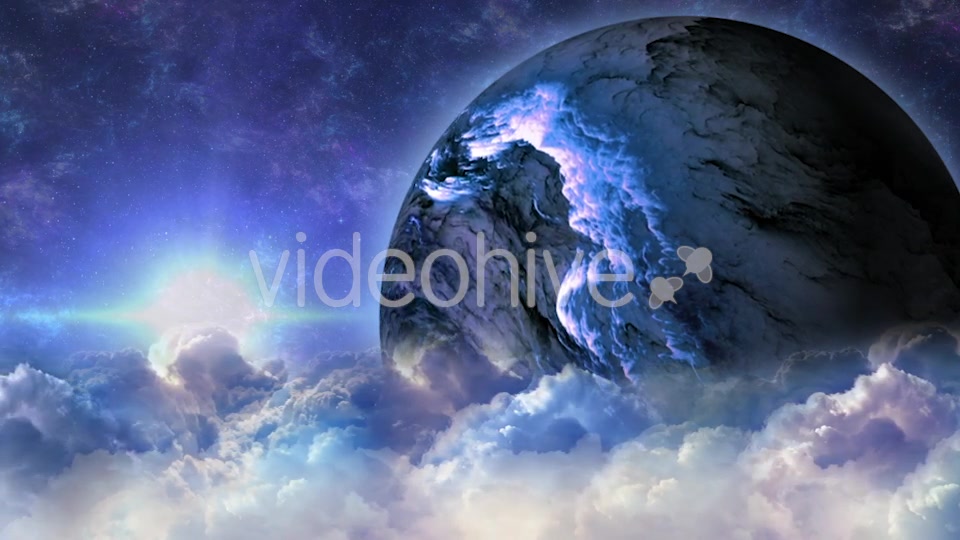 Abstract Clouds in Space with Planet and Shine Star Videohive 21059530 Motion Graphics Image 9