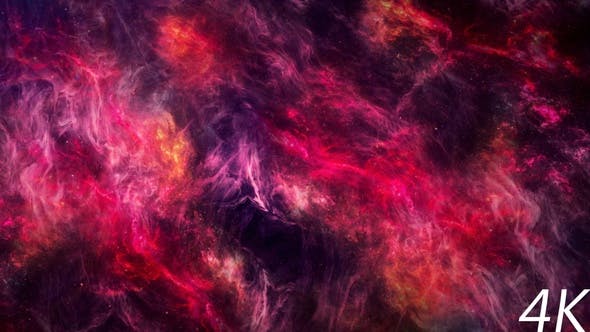Abstract Colorful Red Nebula in Deep Space - 23879104 Videohive Download