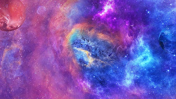 Abstract Colorful Space Nubulae and Hyper Jump Through Warp Tunnel - Videohive 21378699 Download