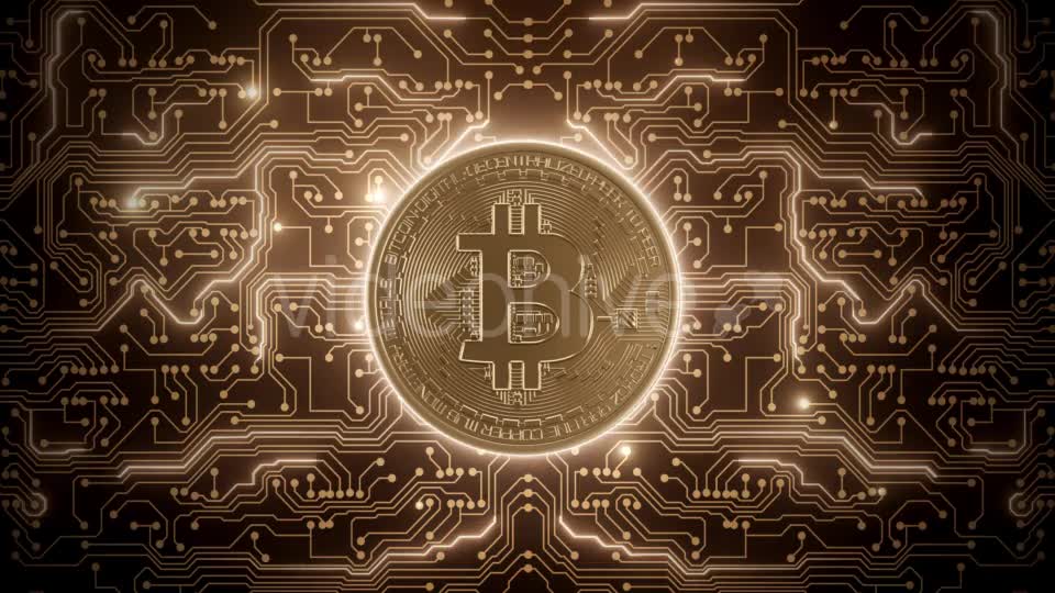 Abstract Loop Bitcoin World in Circuits Videohive 21349504 Motion Graphics Image 1