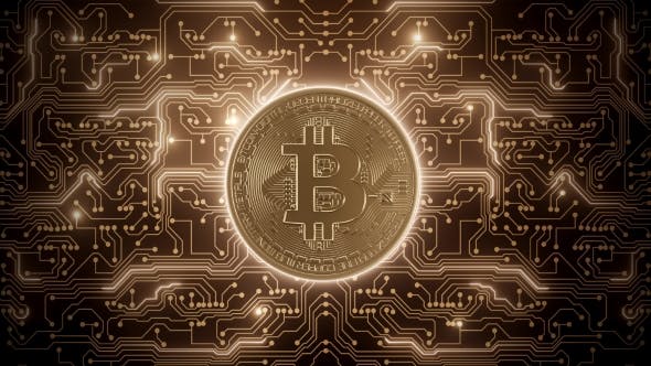 Abstract Loop Bitcoin World in Circuits - Download 21349504 Videohive