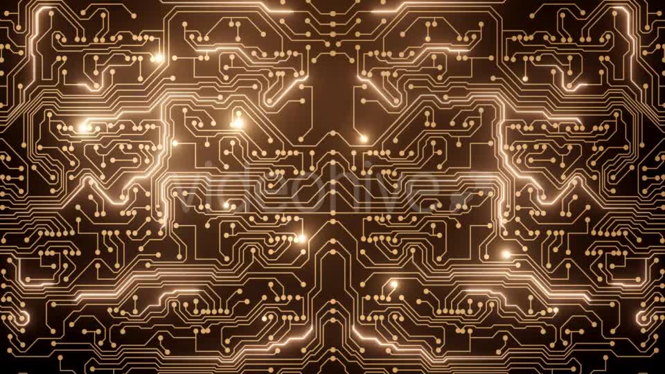 Abstract Loop of Gold Circuit Videohive 21355804 Motion Graphics Image 1