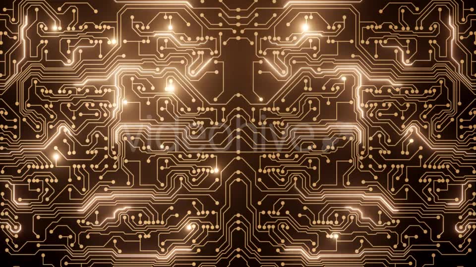 Abstract Loop of Gold Circuit Videohive 21355804 Motion Graphics Image 2