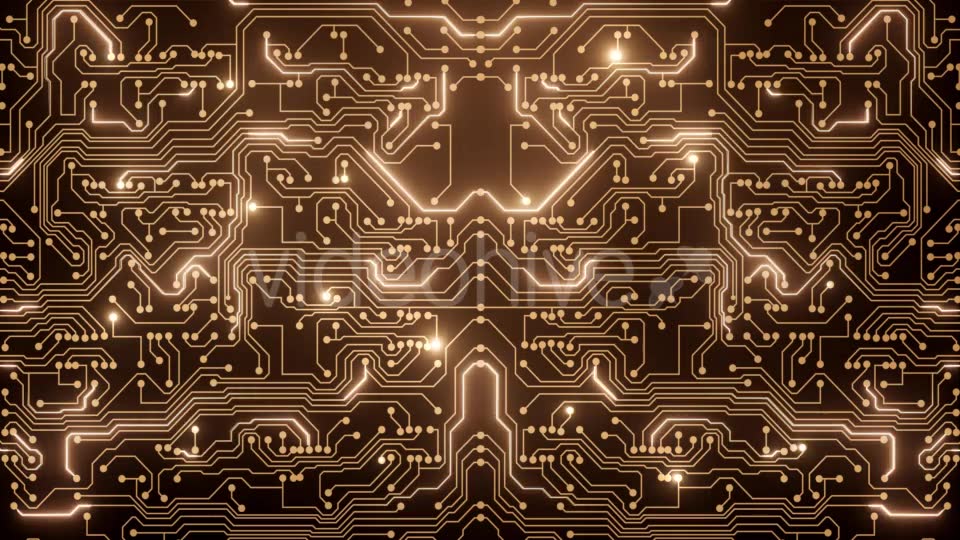 Abstract Loop of Gold Circuit Videohive 21355804 Motion Graphics Image 6