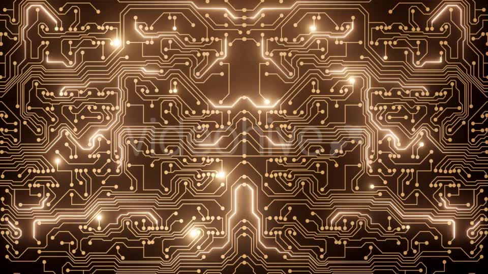 Abstract Loop of Gold Circuit Videohive 21355804 Motion Graphics Image 7