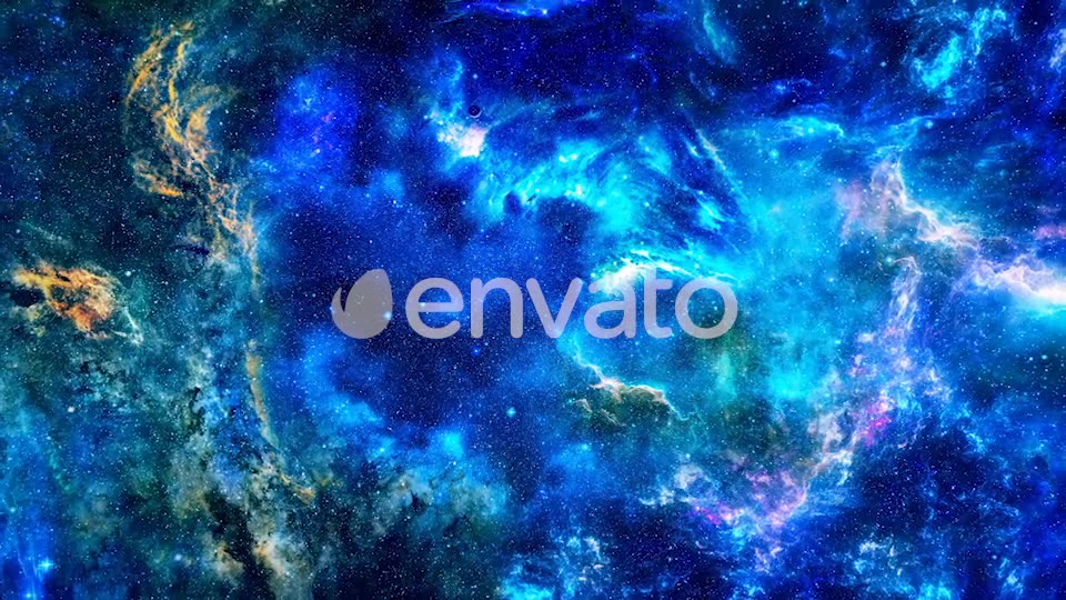 Abstract Nebula in Deep Space with Big Blue Star and Planets and Energy Flares Videohive 21872938 Motion Graphics Image 6