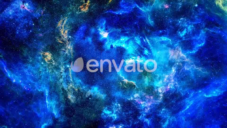 Abstract Nebula in Deep Space with Big Blue Star and Planets and Energy Flares Videohive 21872938 Motion Graphics Image 9