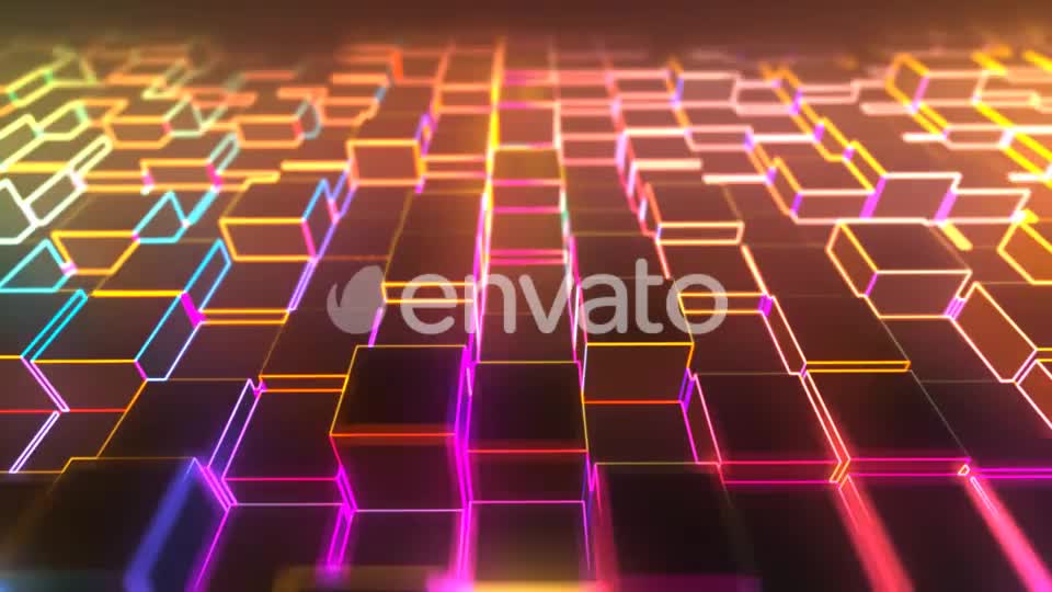 Abstract Neon Cube Background 01 Videohive 22072329 Motion Graphics Image 1