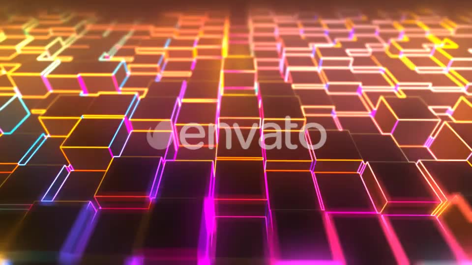 Abstract Neon Cube Background 01 Videohive 22072329 Motion Graphics Image 2