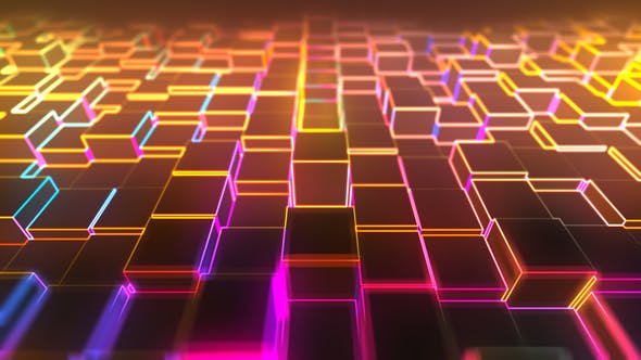 Abstract Neon Cube Background 01 - Download 22072329 Videohive