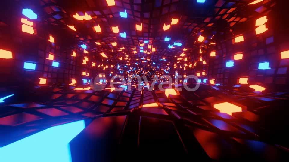 Abstract Neon Cubes Tunnel Videohive 25683682 Motion Graphics Image 1