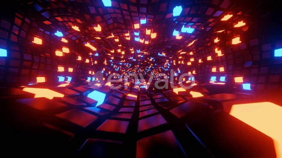 Abstract Neon Cubes Tunnel Videohive 25683682 Motion Graphics Image 2
