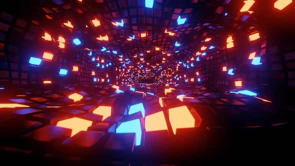 Abstract Neon Cubes Tunnel - Download Videohive 25683682