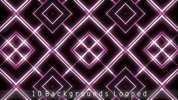 Abstract Neon Light Dancing VJ Backgrounds - Download Videohive 12440531