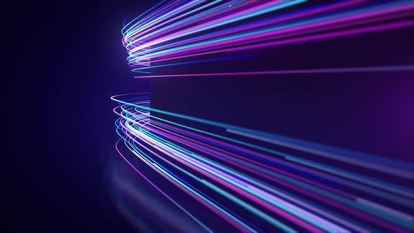 Abstract Neon Light Streaks Motion Background - 23864715 Videohive Download