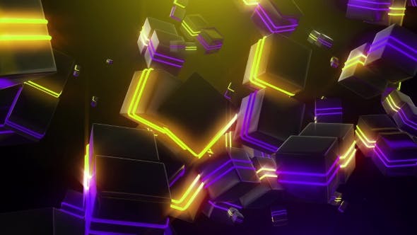 Abstract Neon Squares - 19976396 Download Videohive