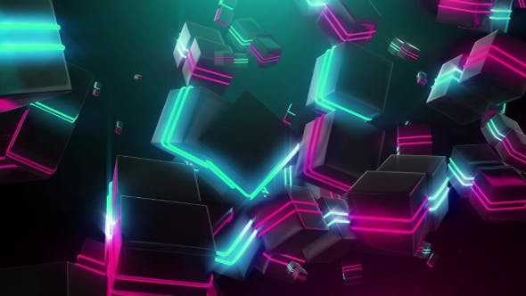 Abstract Neon Squares - 19976399 Download Videohive