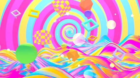 Abstract Rainbow Geometric World - 24102701 Videohive Download