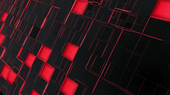 Abstract Red And Black Squares Background - Videohive Download 16600113