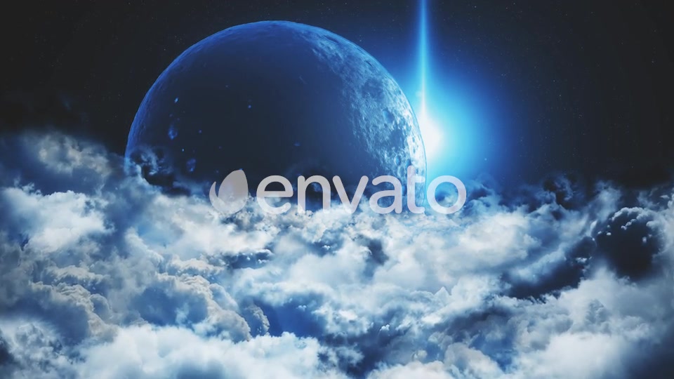 Abstract Space Clouds with Big Planet and Star Shine Videohive 22585935 Motion Graphics Image 3