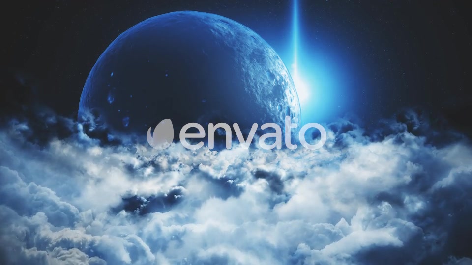 Abstract Space Clouds with Big Planet and Star Shine Videohive 22585935 Motion Graphics Image 5