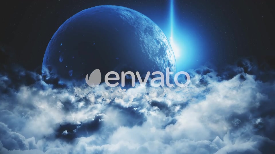 Abstract Space Clouds with Big Planet and Star Shine Videohive 22585935 Motion Graphics Image 6