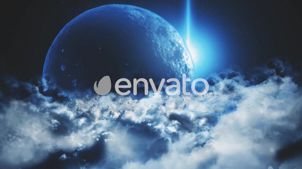 Abstract Space Clouds with Big Planet and Star Shine Videohive 22585935 Motion Graphics Image 7