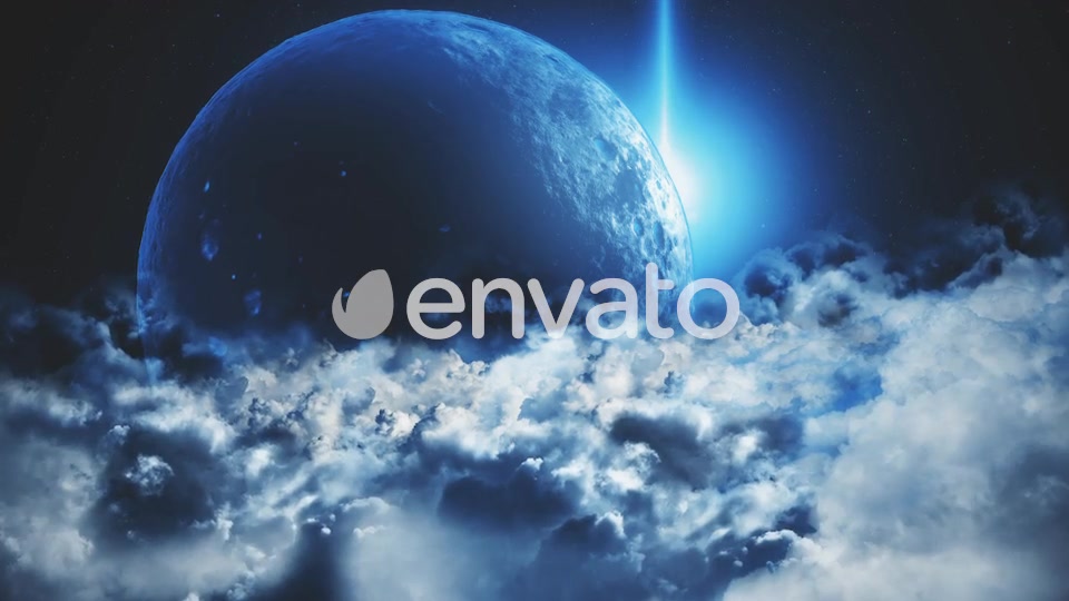 Abstract Space Clouds with Big Planet and Star Shine Videohive 22585935 Motion Graphics Image 8