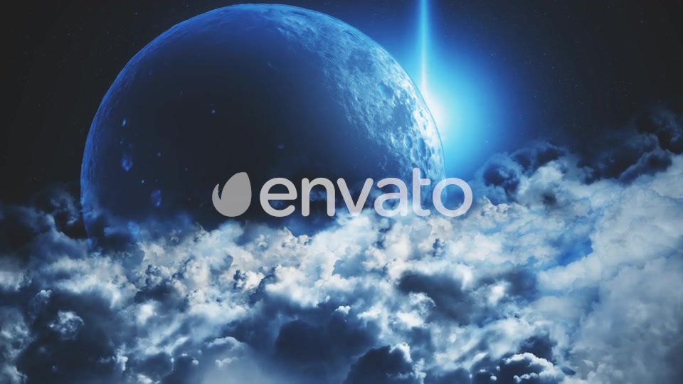 Abstract Space Clouds with Big Planet and Star Shine Videohive 22585935 Motion Graphics Image 9