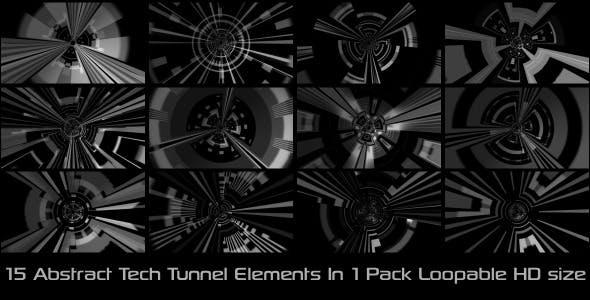 Abstract Tech Tunnel Pack 01 - Download 8282553 Videohive