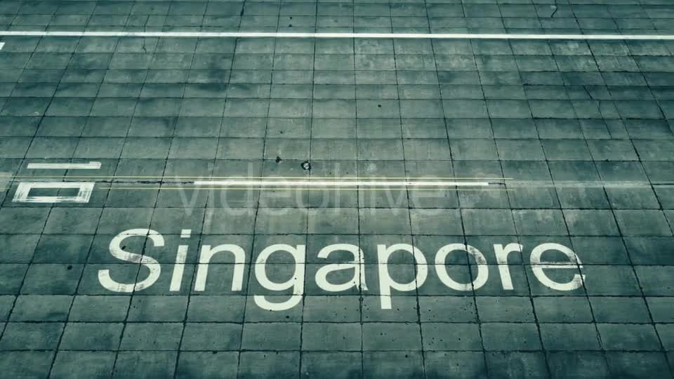 Aerial View of Big Airplane Arriving To Singapore Airport. Conceptual Intro Animation Videohive 20333228 Motion Graphics Image 7