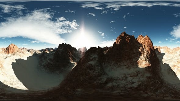 Aerial VR 360 Panorama of Canyon Mountains - Videohive Download 19058359