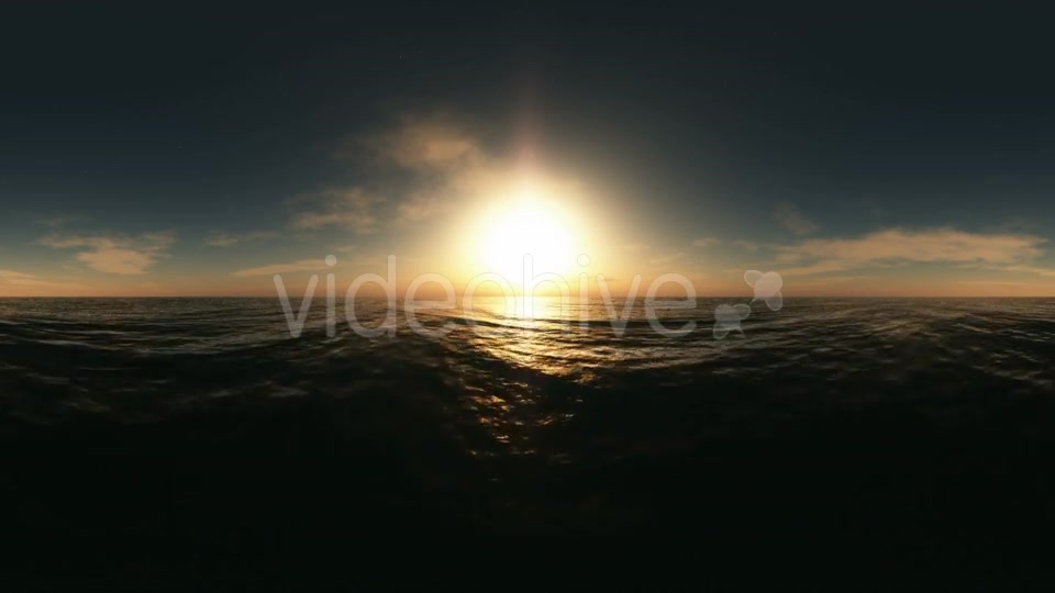 Aerial VR 360 Panorama of Ocean at Sunset Videohive 19029442 Motion Graphics Image 5
