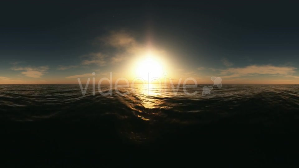 Aerial VR 360 Panorama of Ocean at Sunset Videohive 19029442 Motion Graphics Image 6