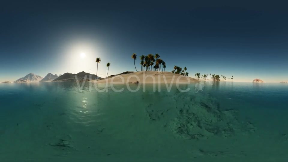 Aerial VR 360 Panorama of Tropical Island at Sunset Videohive 20520565 Motion Graphics Image 2