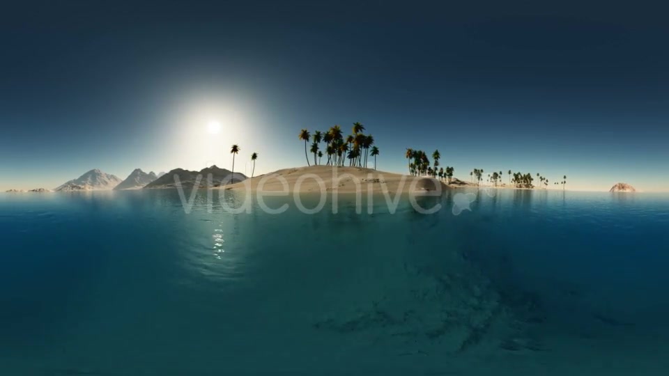 Aerial VR 360 Panorama of Tropical Island at Sunset Videohive 20520565 Motion Graphics Image 3