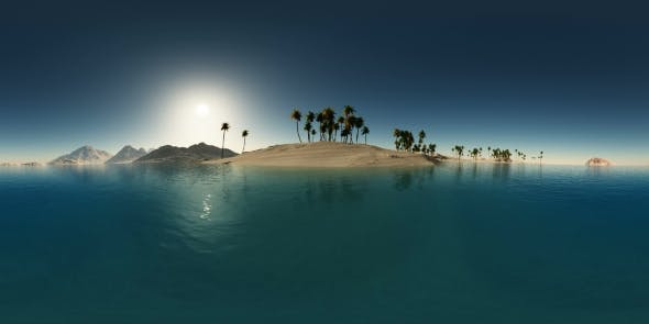 Aerial VR 360 Panorama of Tropical Island at Sunset - Download Videohive 20520565