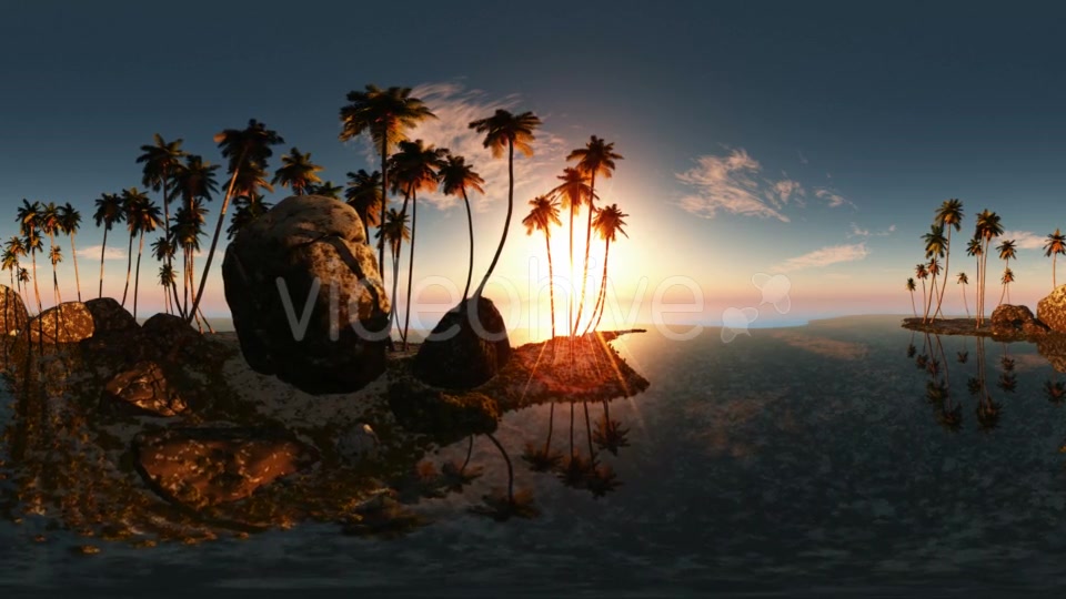 Aerial VR 360 Panorama of Tropical Island at Sunset Videohive 19182336 Motion Graphics Image 10