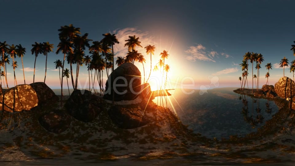 Aerial VR 360 Panorama of Tropical Island at Sunset Videohive 19182336 Motion Graphics Image 3