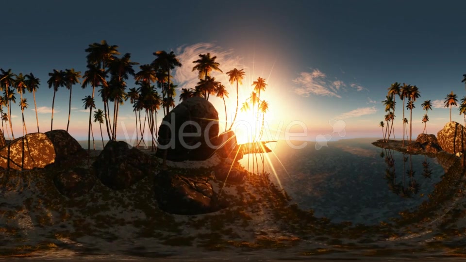 Aerial VR 360 Panorama of Tropical Island at Sunset Videohive 19182336 Motion Graphics Image 4